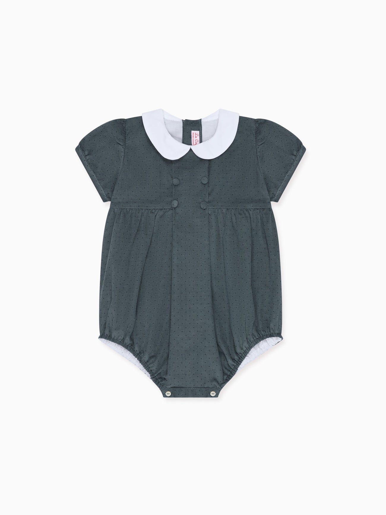 Blue Polka Dot Delora Baby Girl Romper