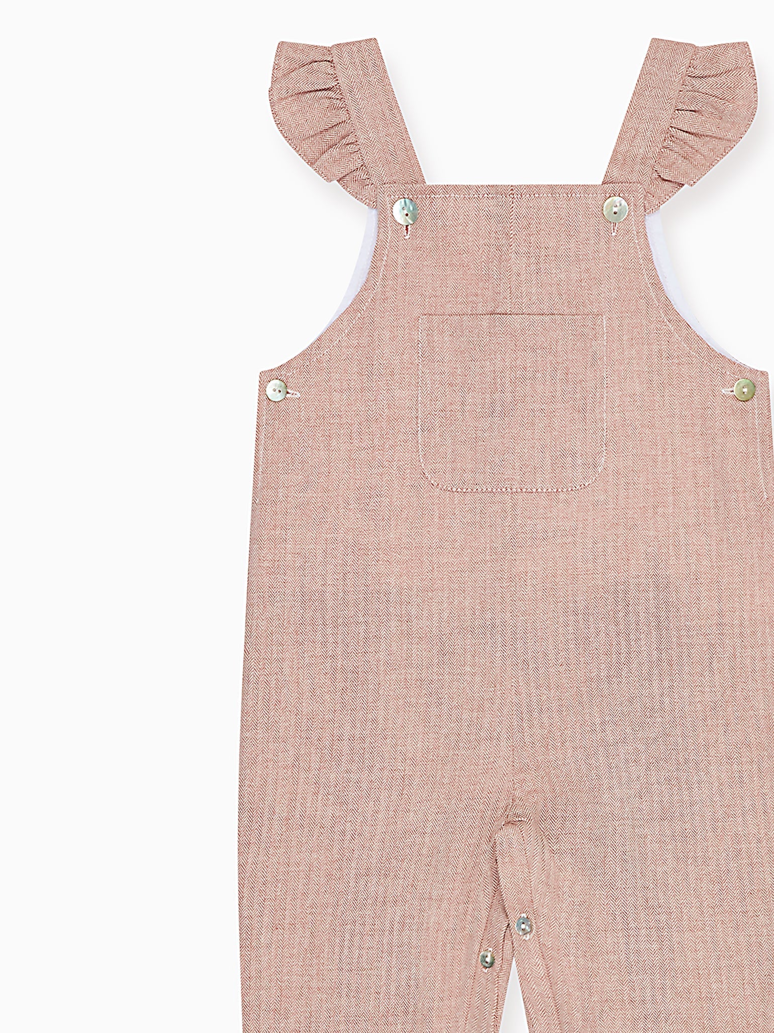 Dusty Pink Delphina Baby Girl Dungarees