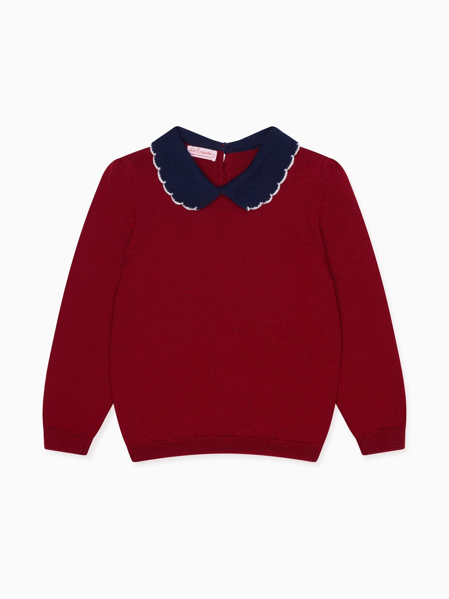 Burgundy Diana Merino Girl Sweater