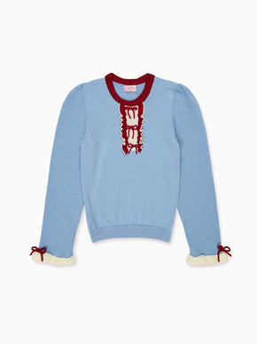 Dusty Blue Dolfito Merino Girl Jumper