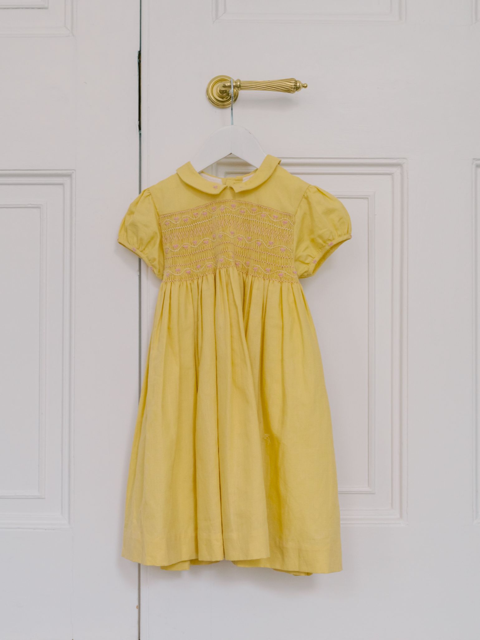 Nicky Hilton x La Coqueta Lemon Dolly Girl Hand-Smocked Dress
