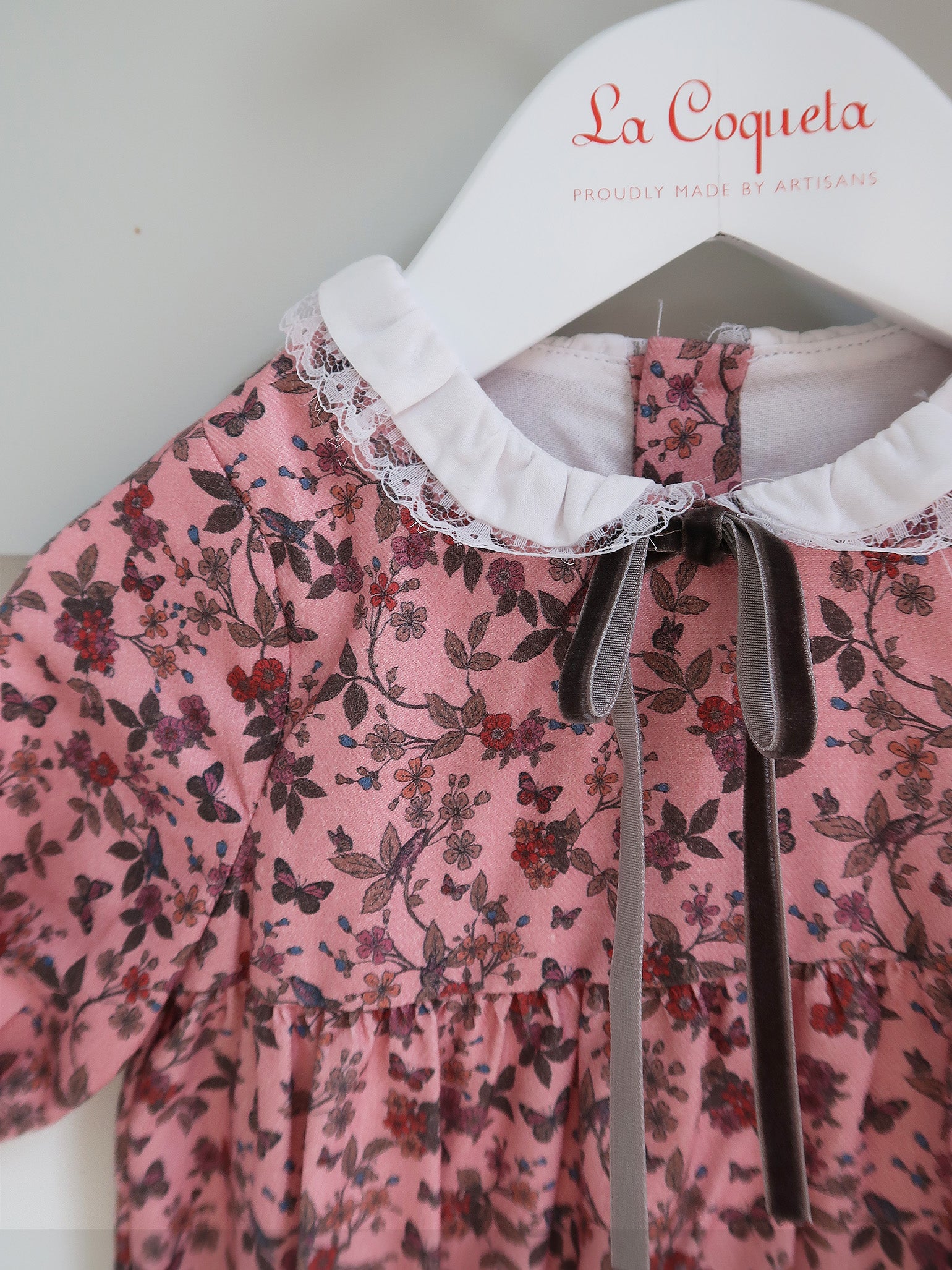 Dusty Pink Floral Sierra Baby Girl Romper