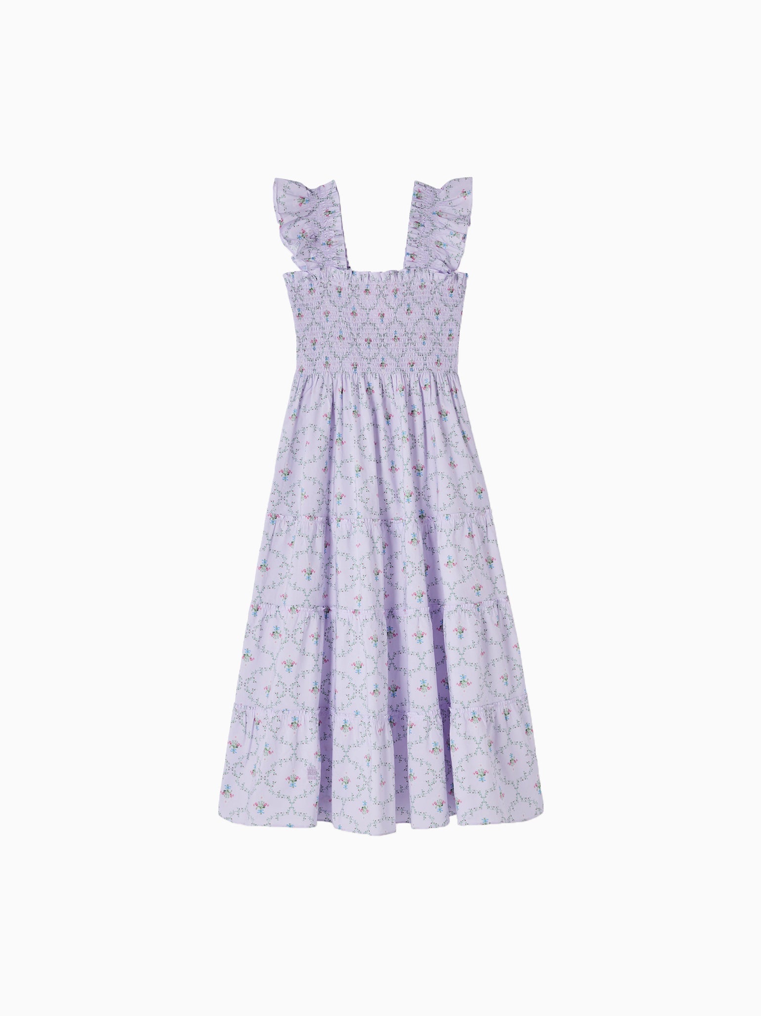 La Coqueta Kids - Hill House Home X La Coqueta Lilac Trellis Ellie Nap Dress - XL La Coqueta Kids - Hill House Home X La Coqueta Lilac Trellis Ellie Nap Dress - XL