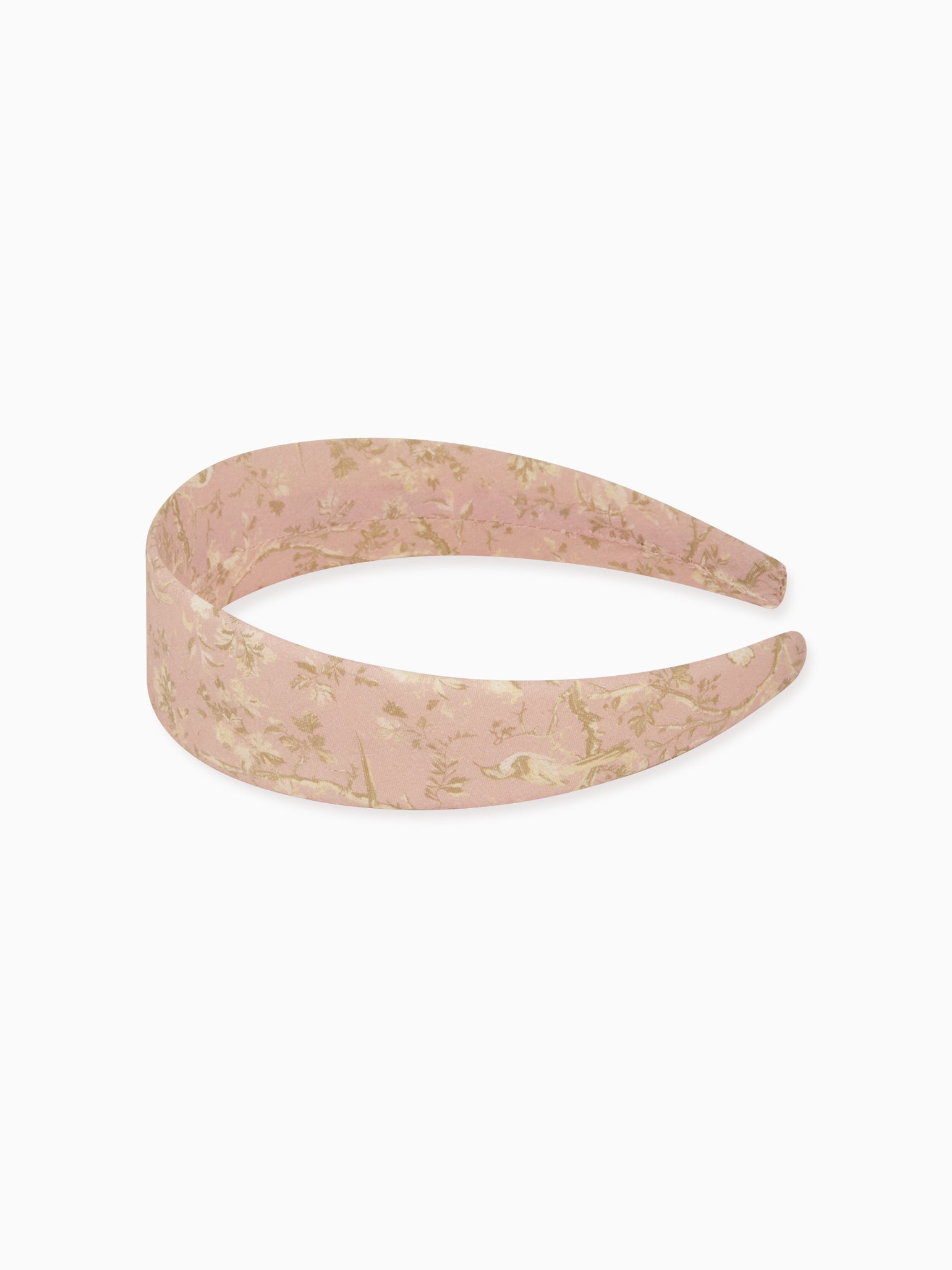 Pink Toile Girl Flat Wide Headband