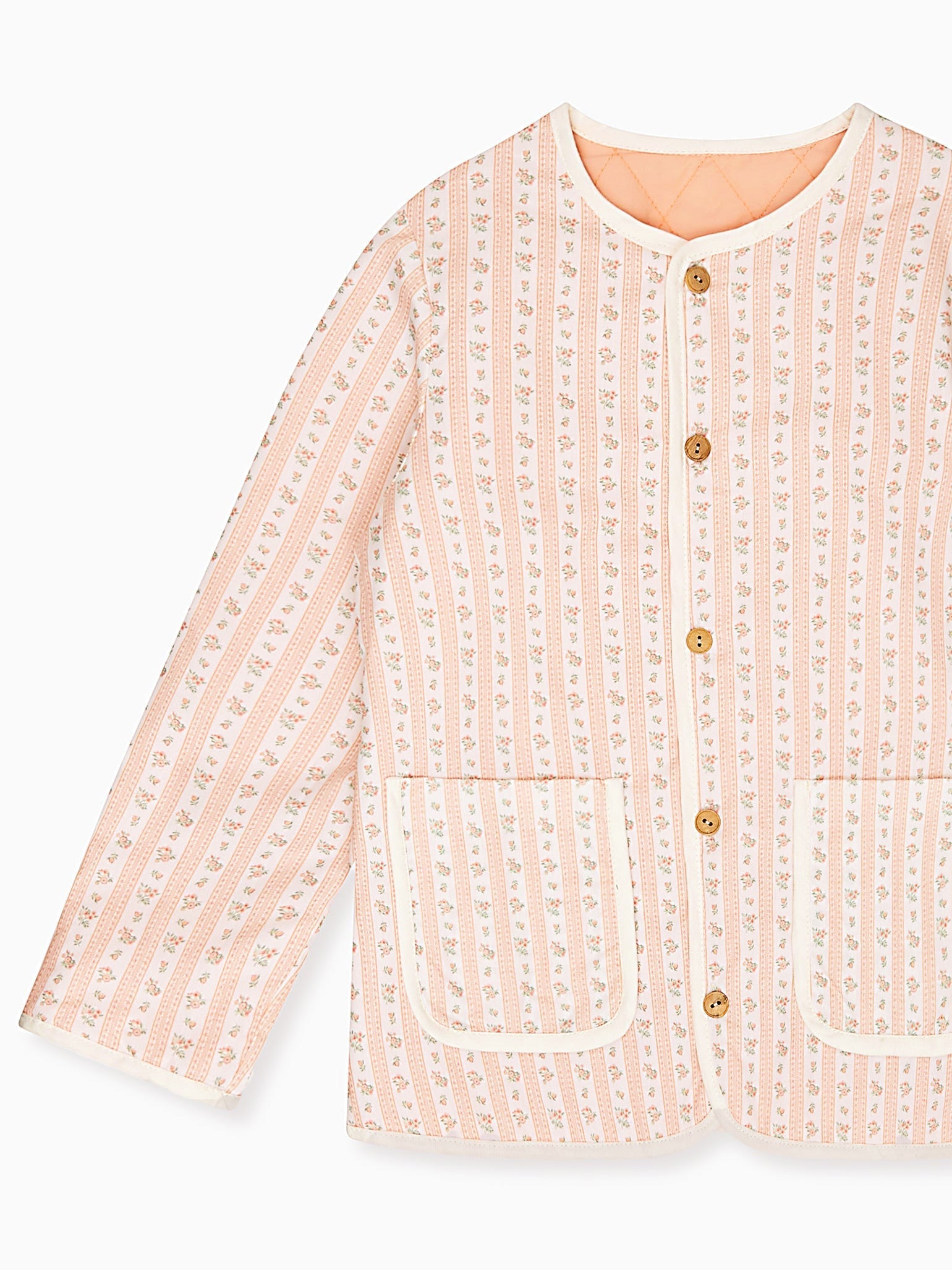 Pink Floral Stripe Reversible Dorothy Girl Jacket