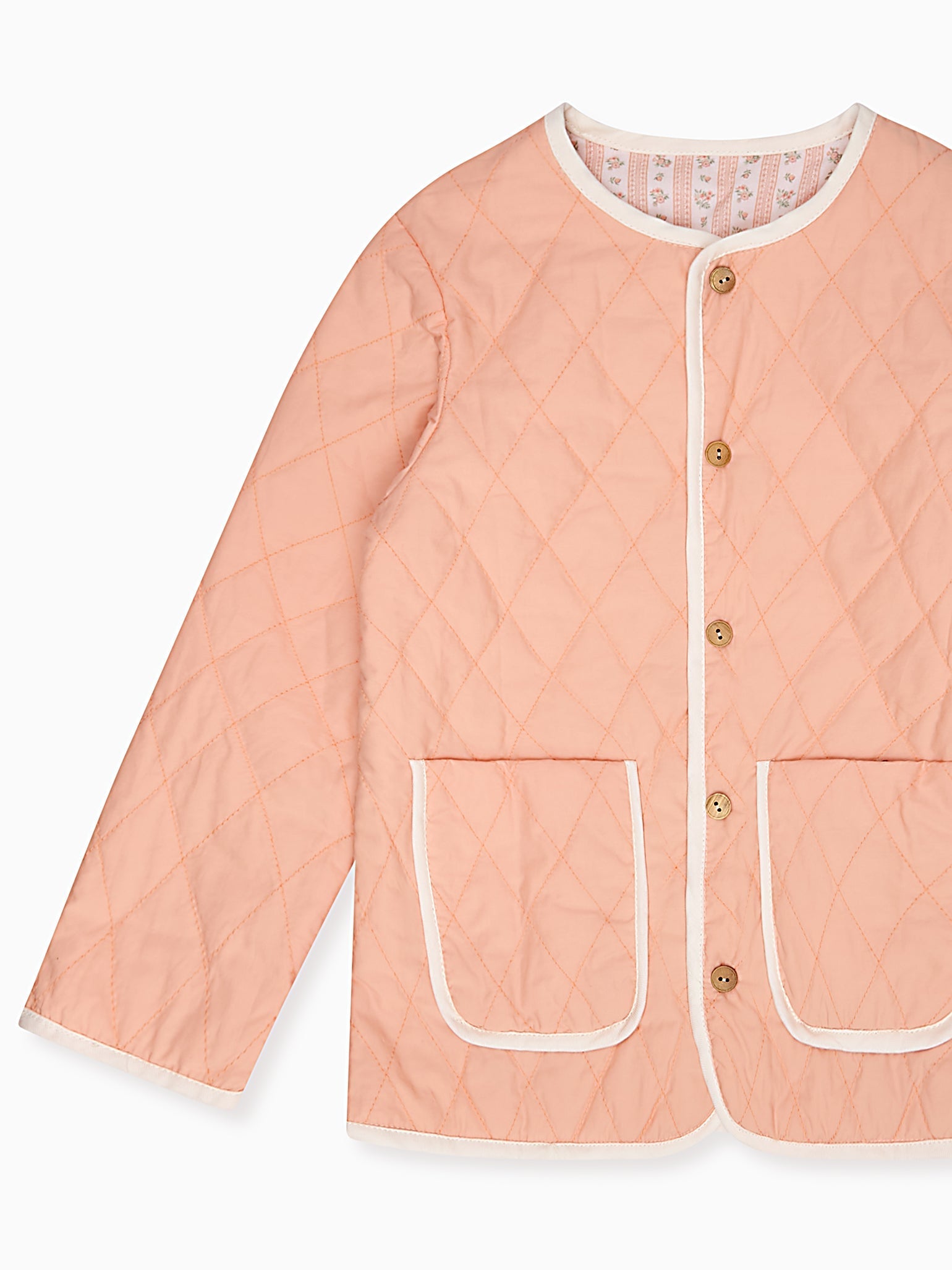 Pink Floral Stripe Reversible Dorothy Girl Jacket