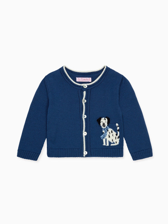 Petrol Blue Eber Merino Baby Cardigan
