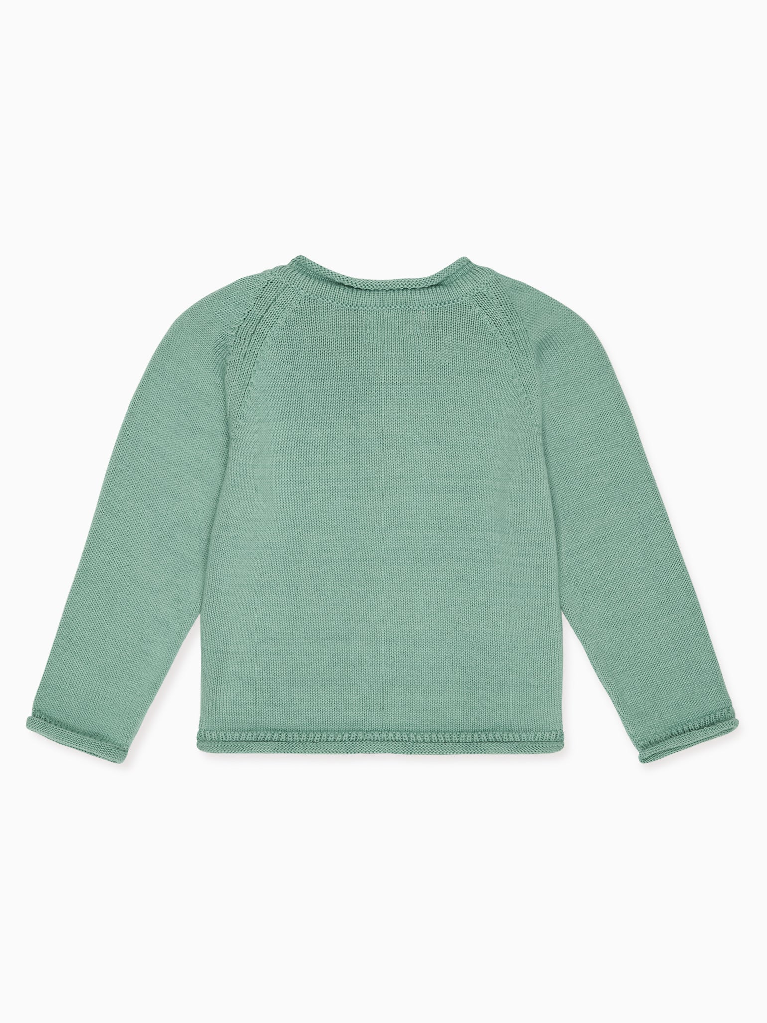 Sage Green Eden Cotton Baby Cardigan