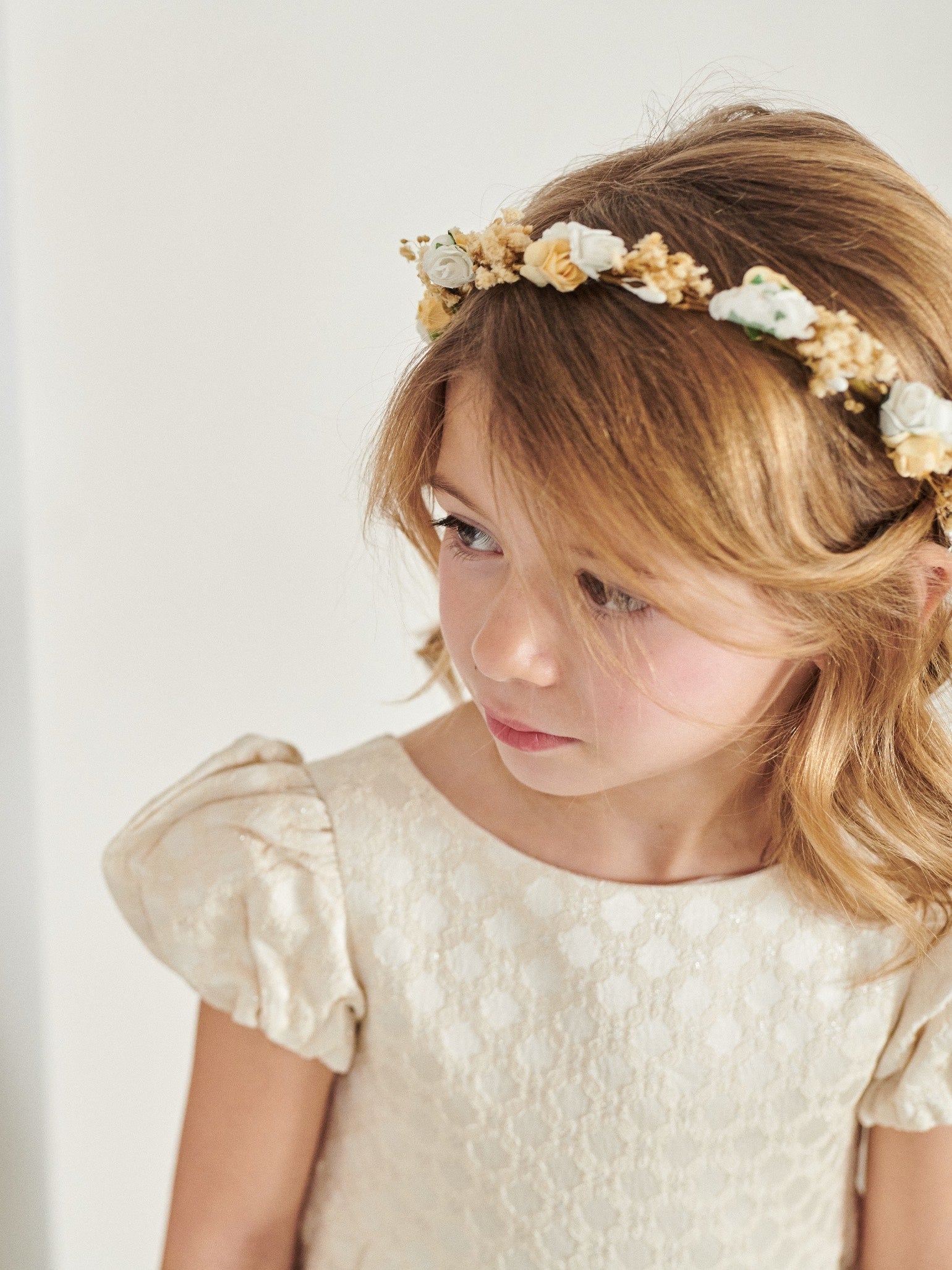 Ivory Edith Jacquard Ceremony Girl Dress