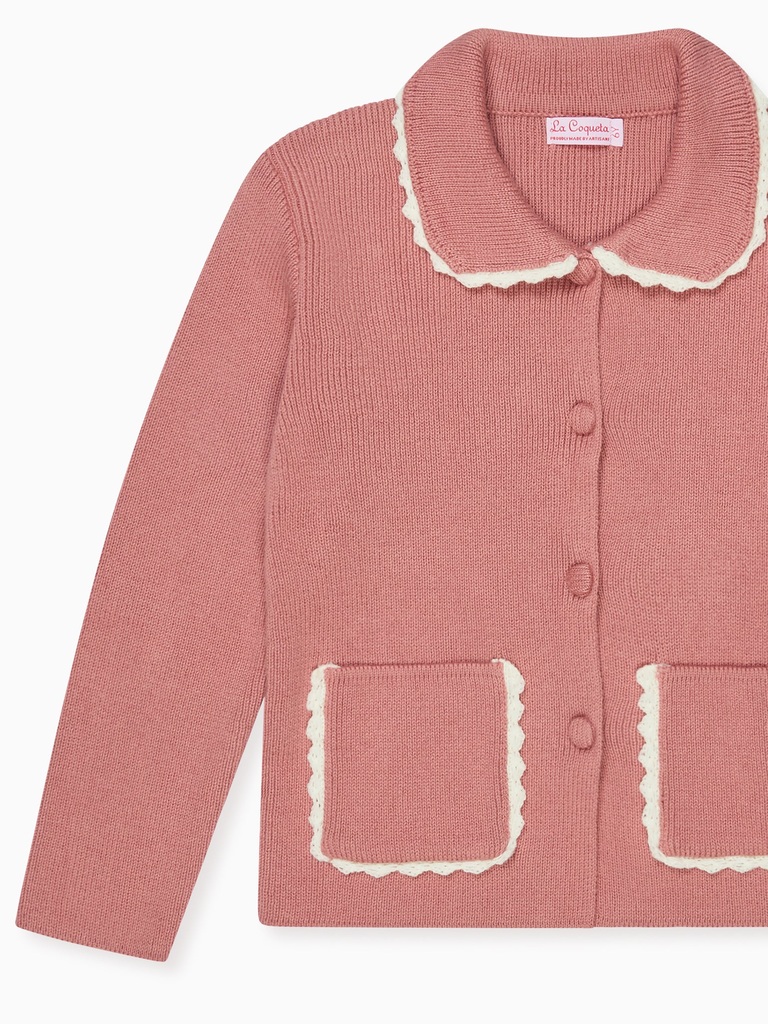 Dark Rose Eldora Merino Girl Cardigan