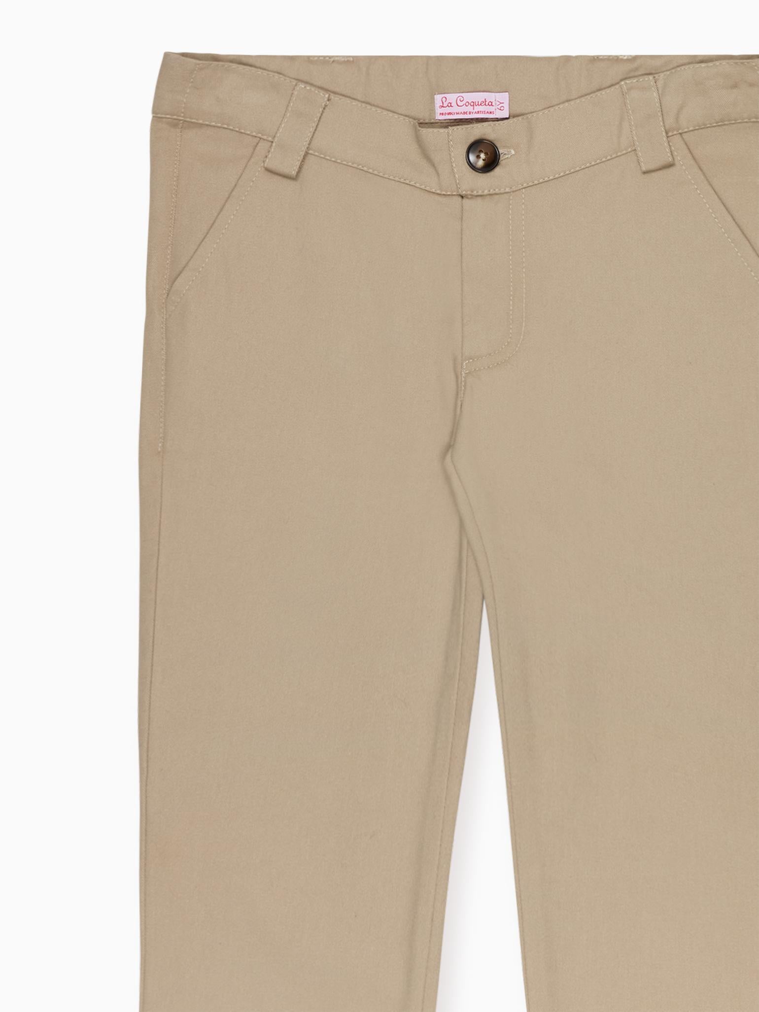 Beige Elio Boy Chinos