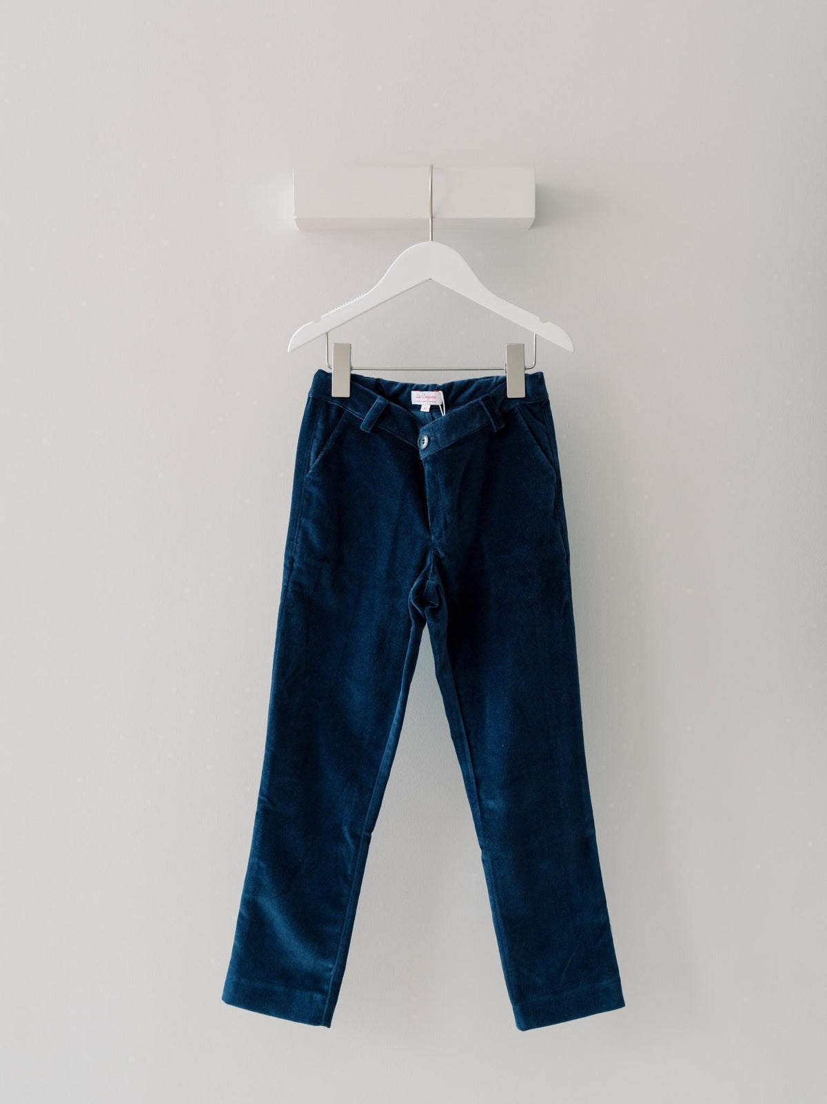Navy Elio Velvet Boy Chinos