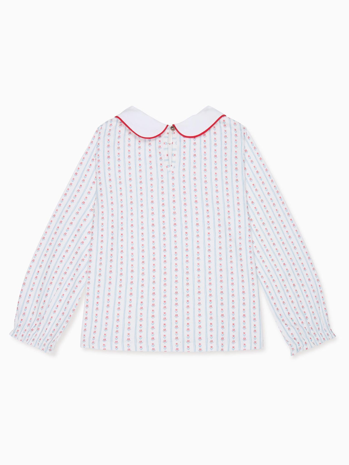 Blue Stripe Elisia Long Sleeve Girl Top