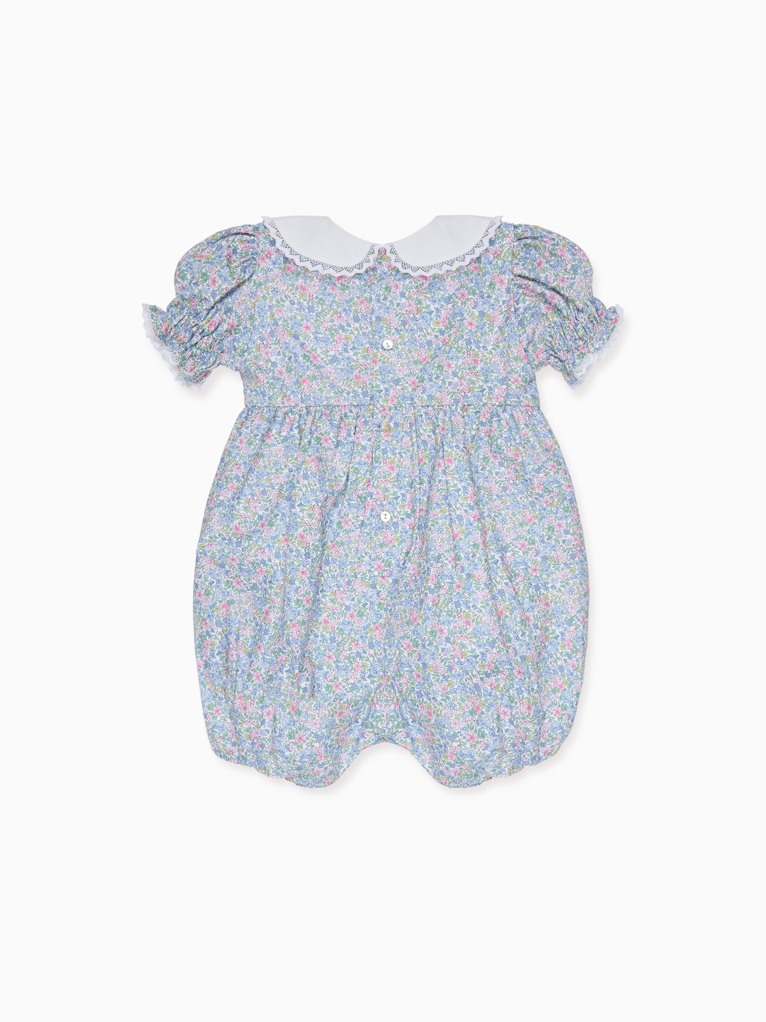Light Blue Floral Eloisa Baby Girl Romper