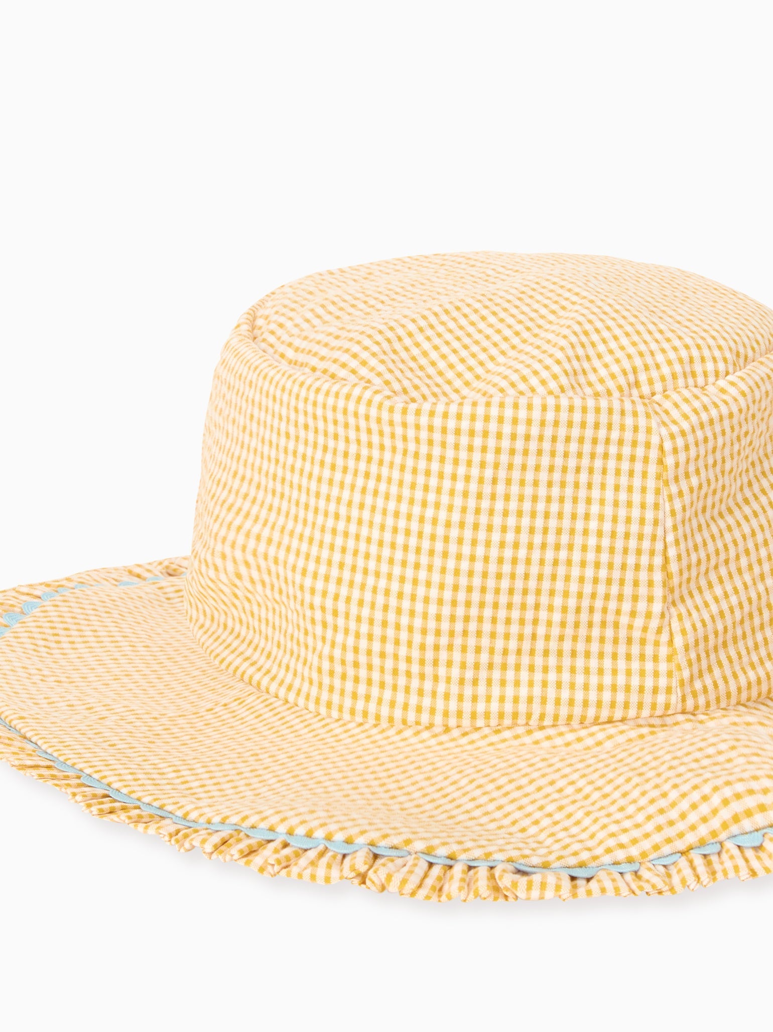 Yellow Gingham Emilia Girl Hat