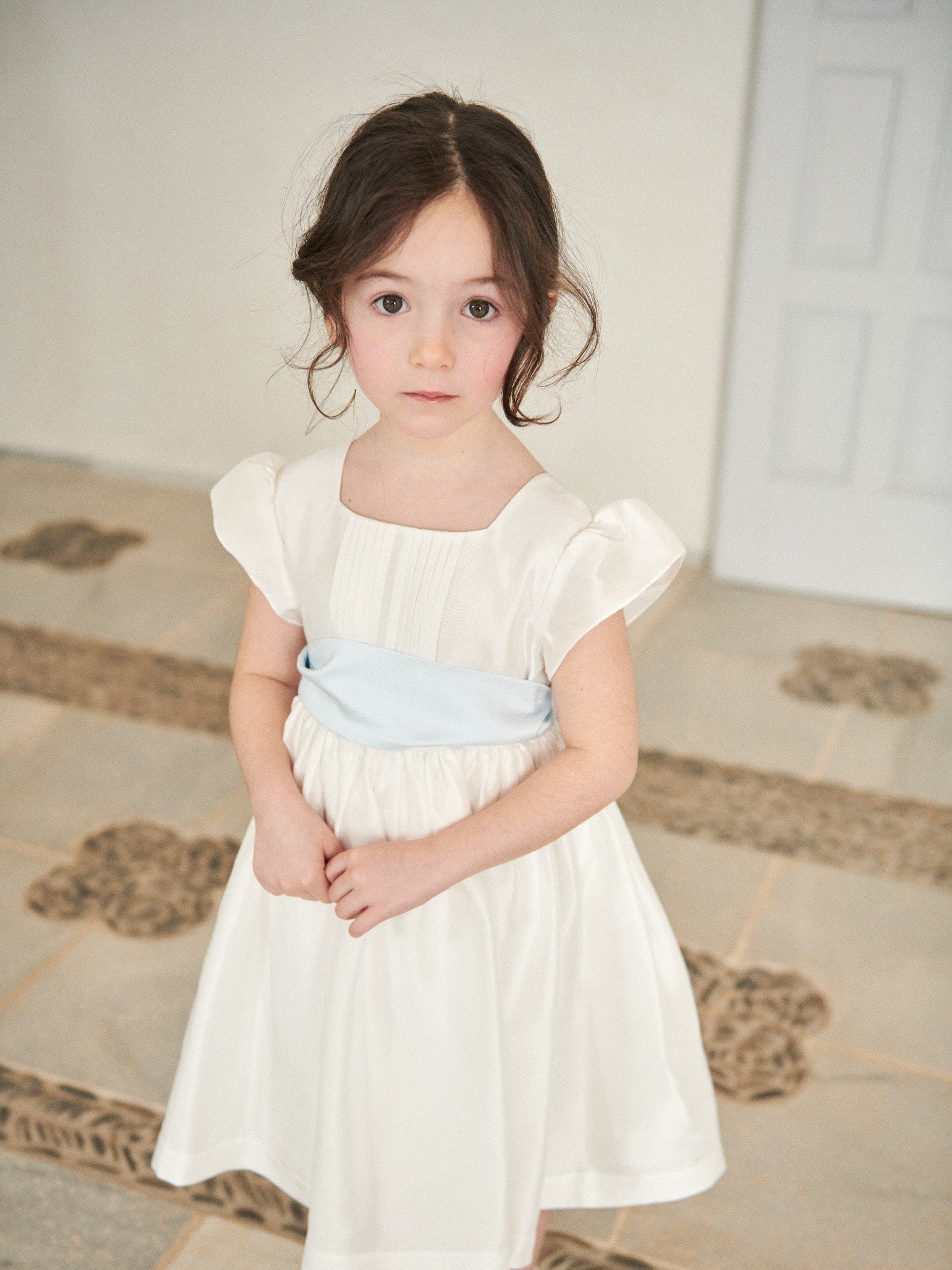 Ivory Emilie Silk Ceremony Girl Dress