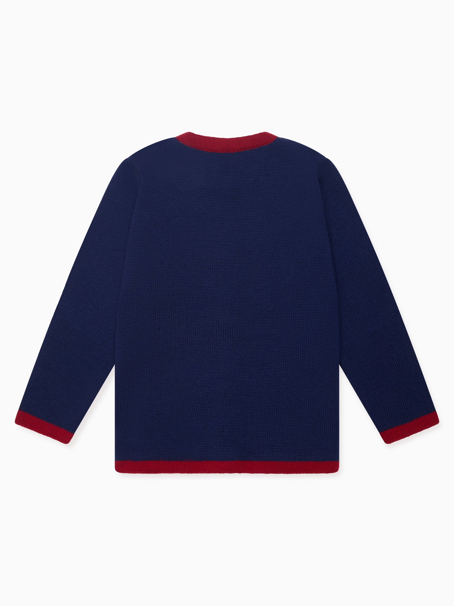 Navy Esai Merino Boy Cardigan