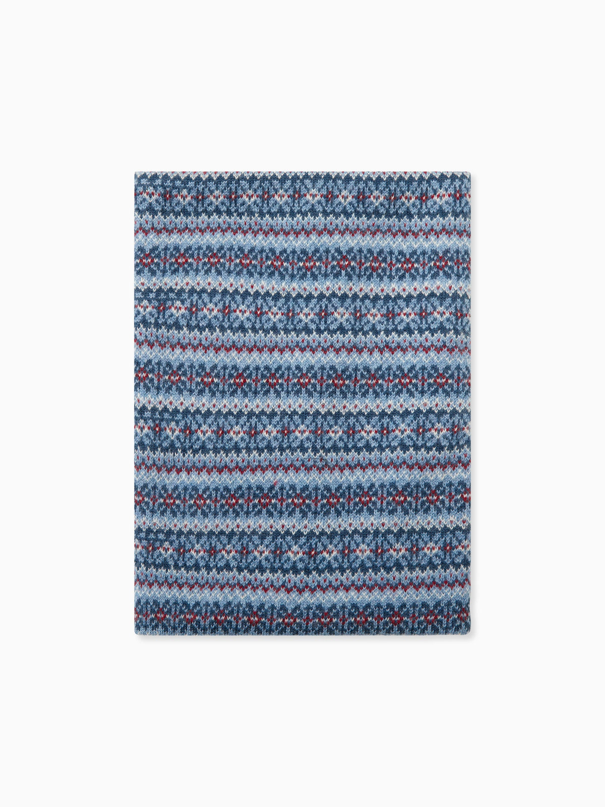 Dusty Blue Merino Fair Isle Kids Snood