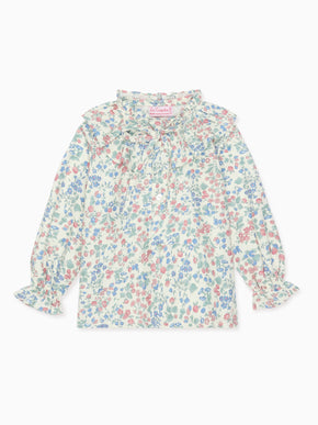 Cherry Floral Felixa Long Sleeve Baby Girl Shirt