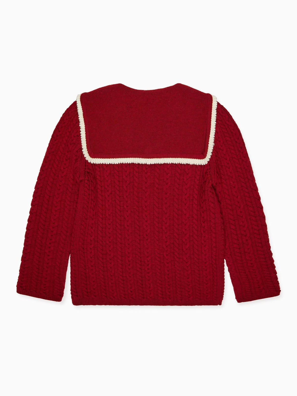 Burgundy Ferdino Merino Girl Cardigan