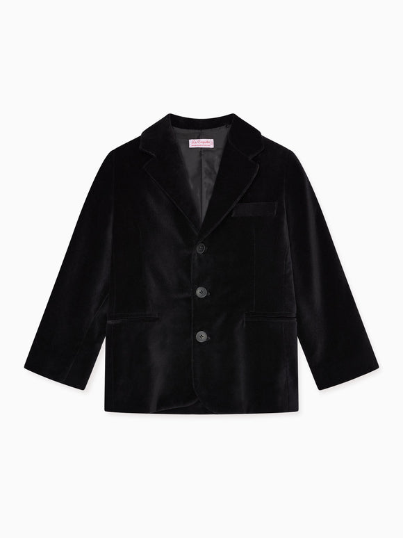 Black Fiesta Velvet Boy Jacket