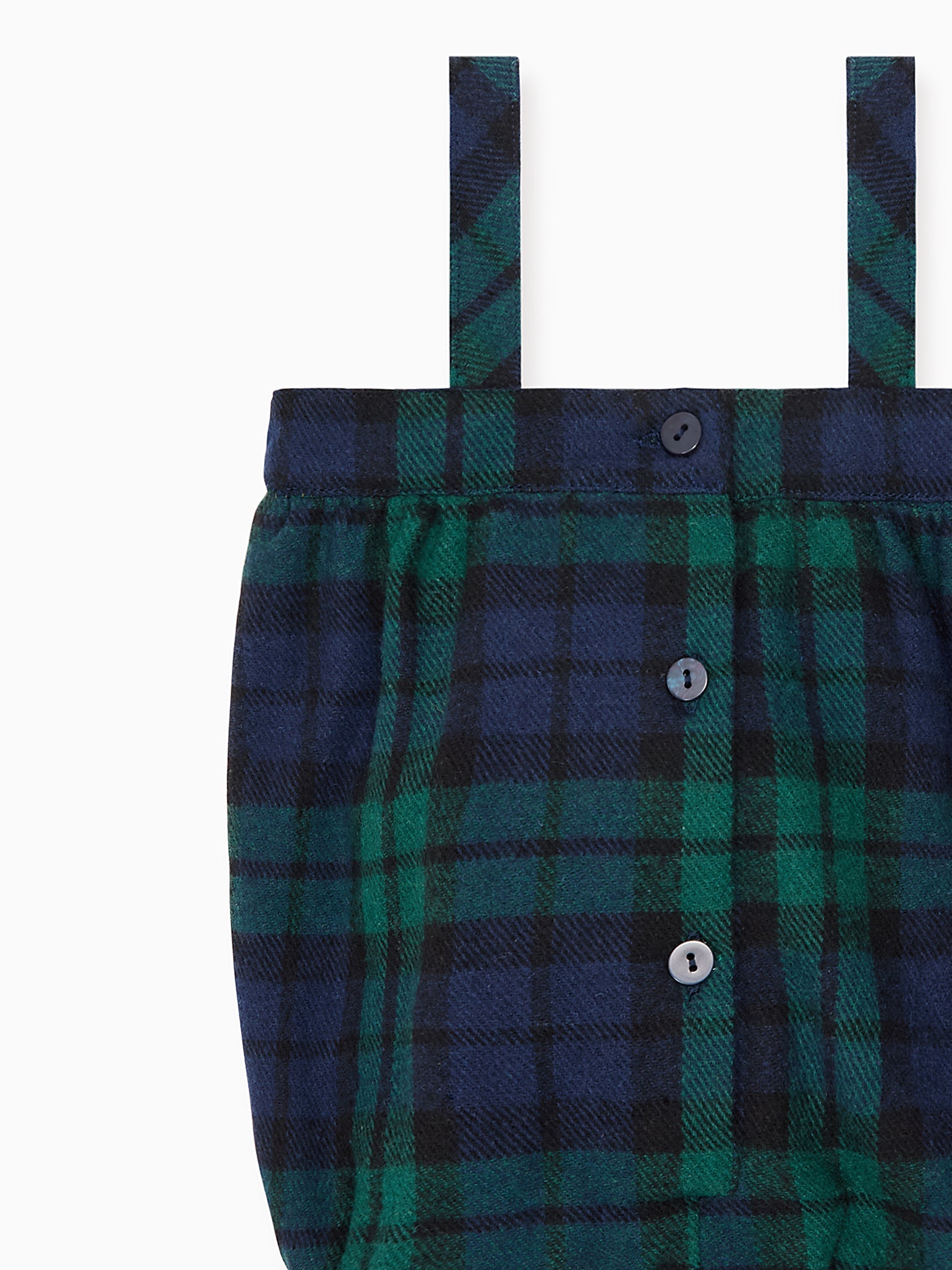 Green Tartan Filada Baby Romper Dungarees