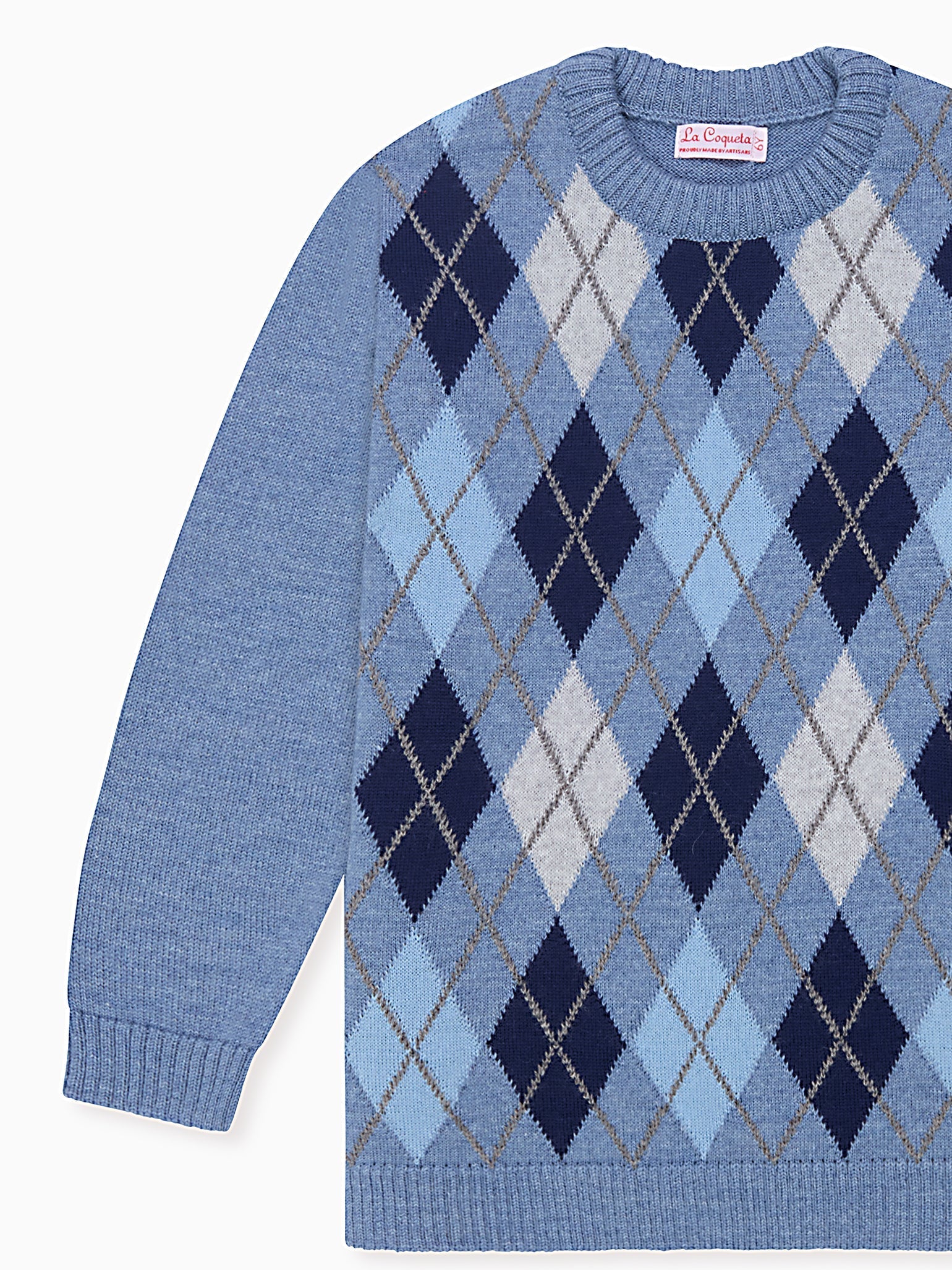 Blue Melange Fito Merino Boy Jumper