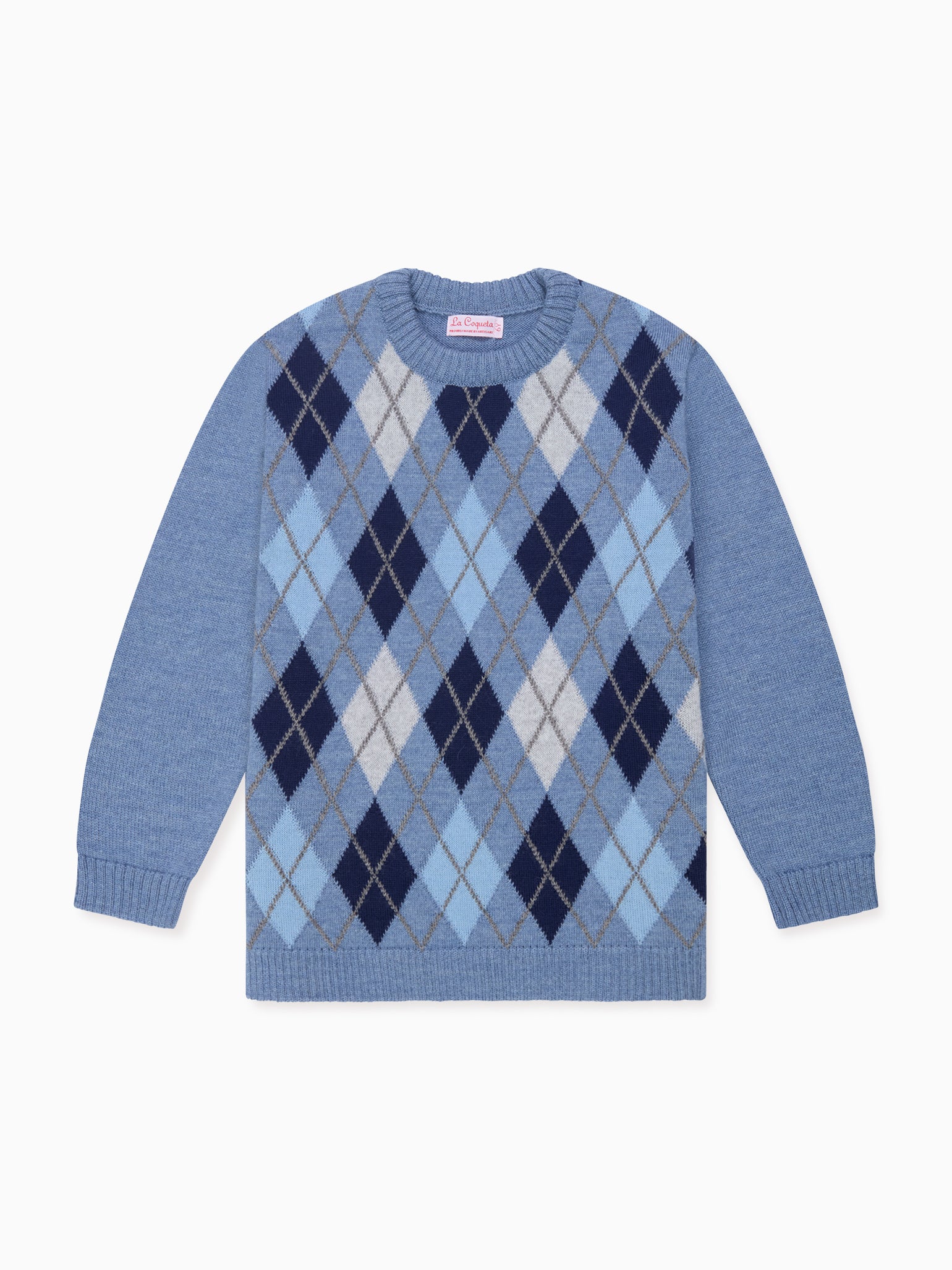 Blue Melange Fito Merino Boy Jumper