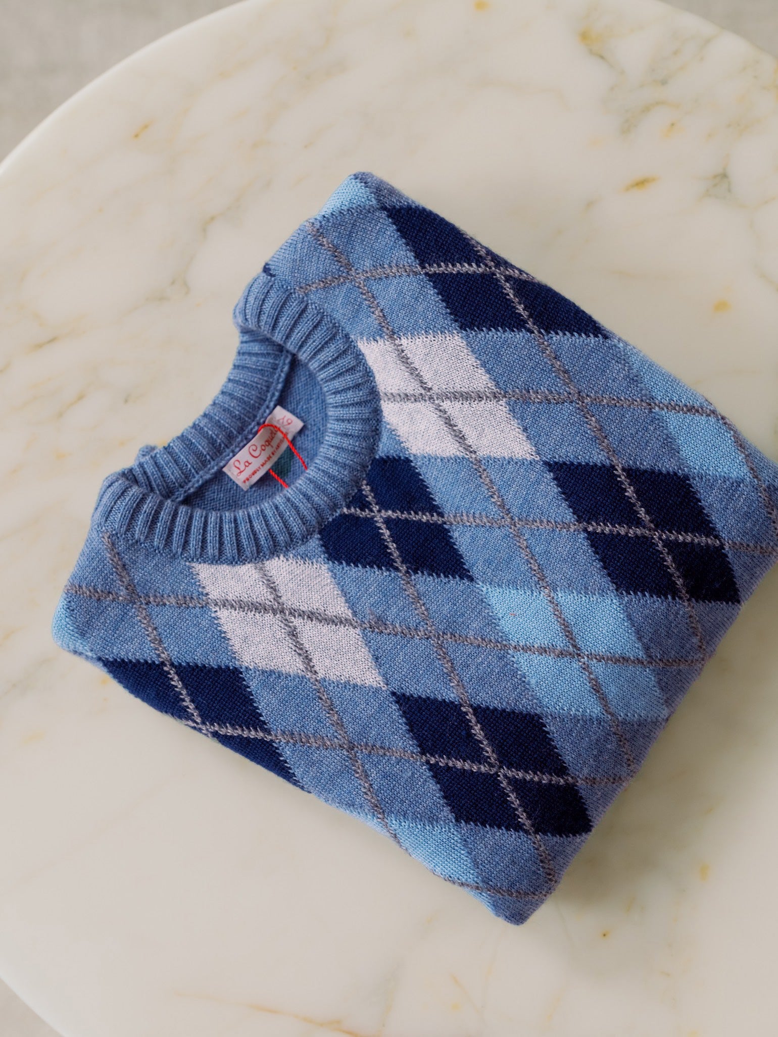 Blue Melange Fito Merino Boy Jumper