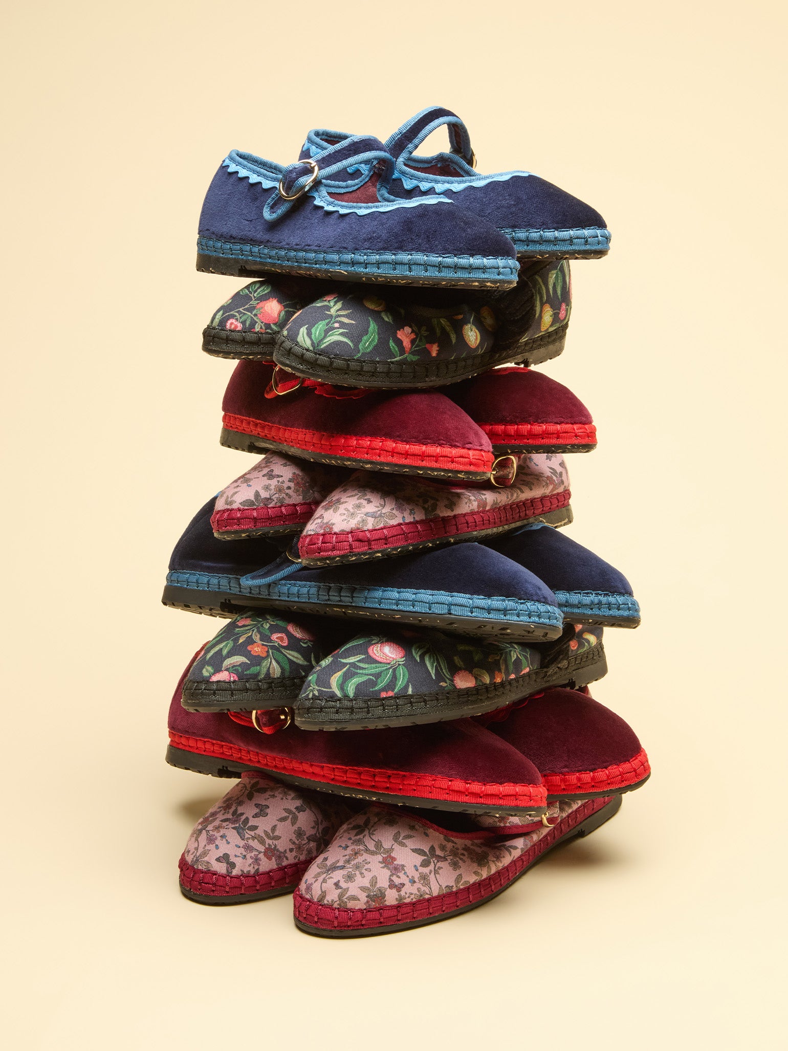 Flabelus x La Coqueta Woman Pink Floral Mary Jane Shoes