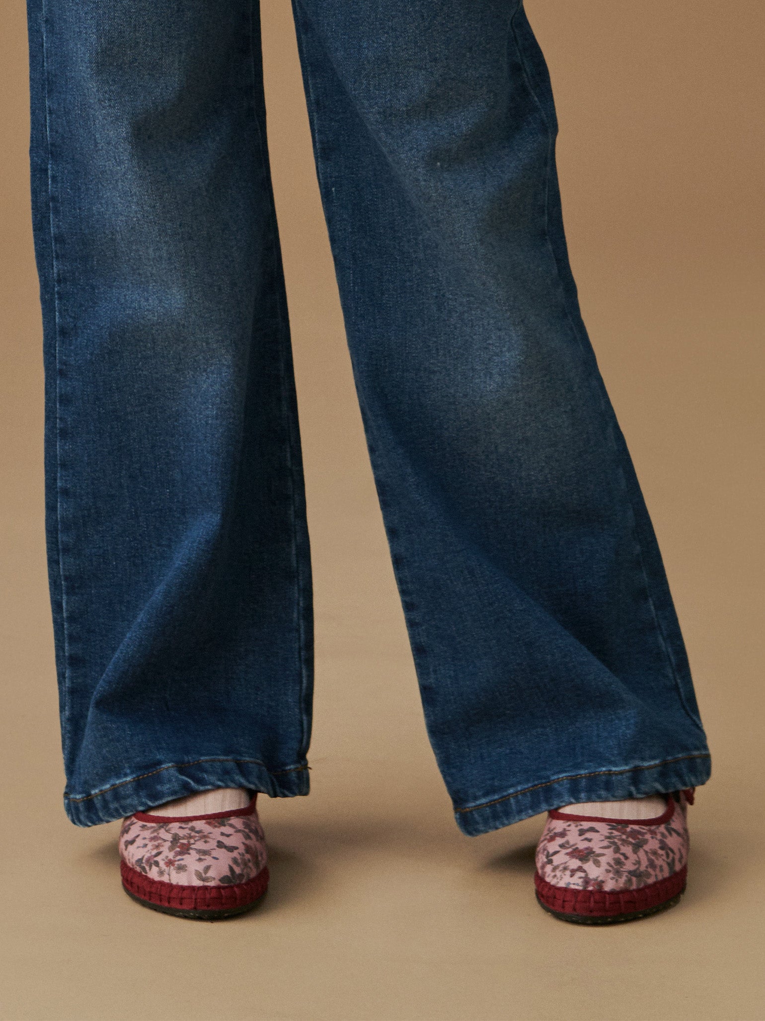 Flabelus x La Coqueta Girl Pink Floral Mary Jane Shoes