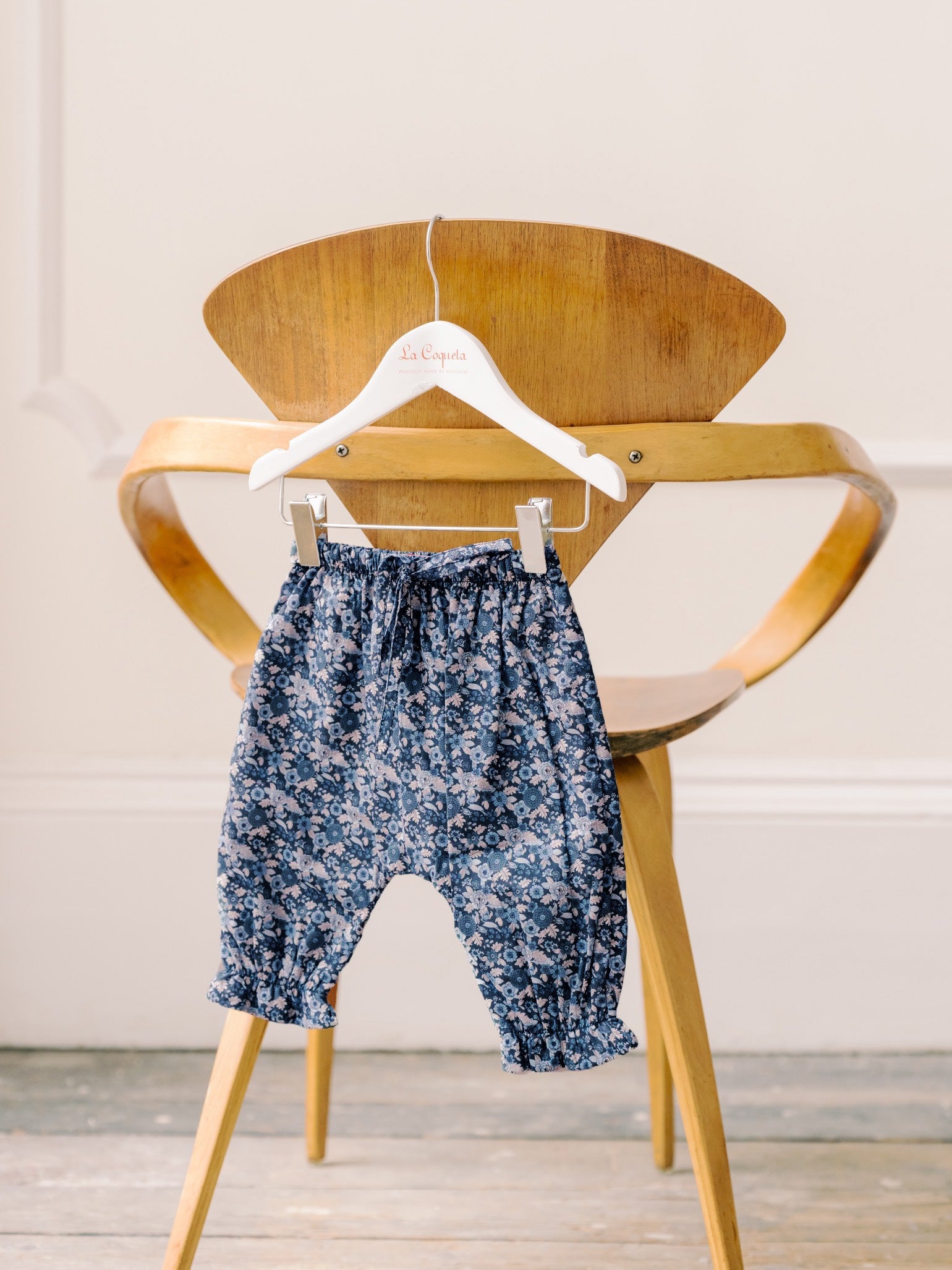 Navy Floral Forna Baby Girl Trousers