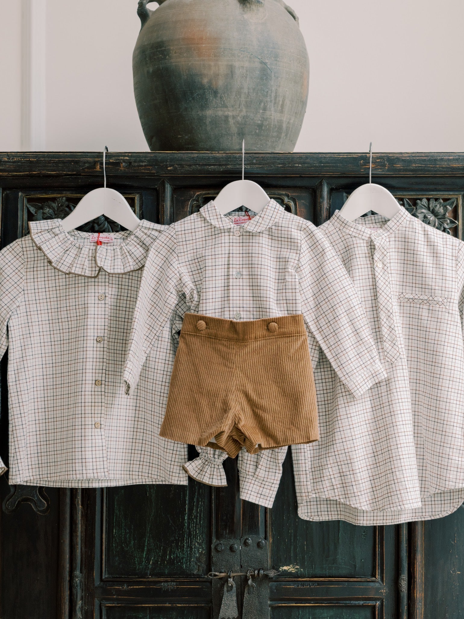 Camel Check Mateo Long Sleeve Boy Shirt