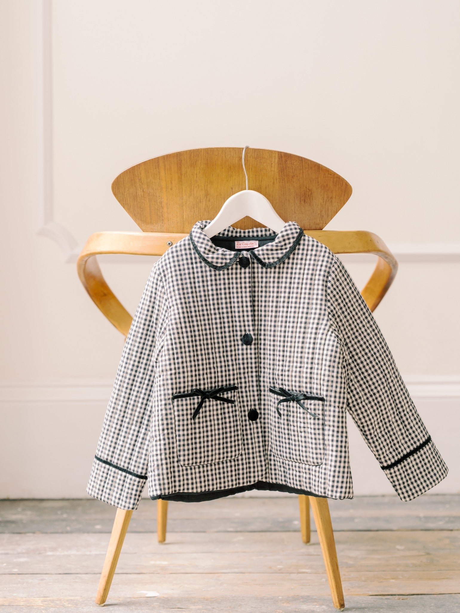 Black Gingham Gabriella Girl Jacket