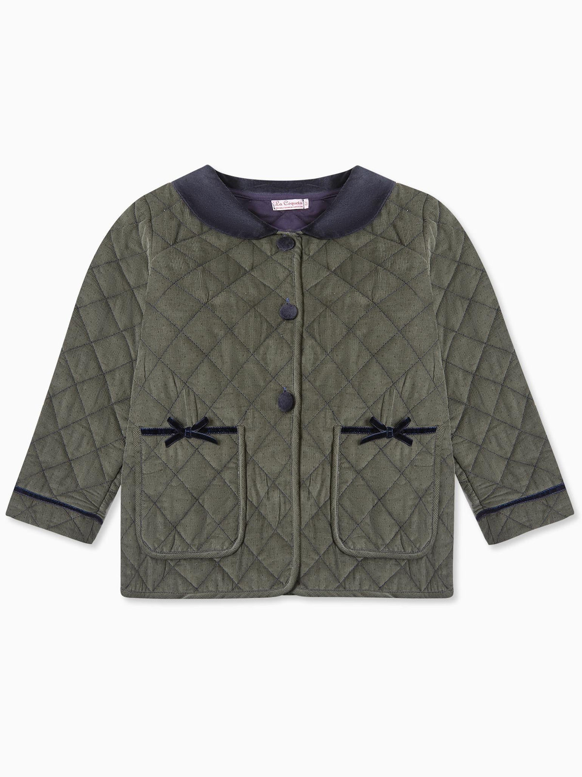 Olive Polka Dot Gabriella Girl Jacket