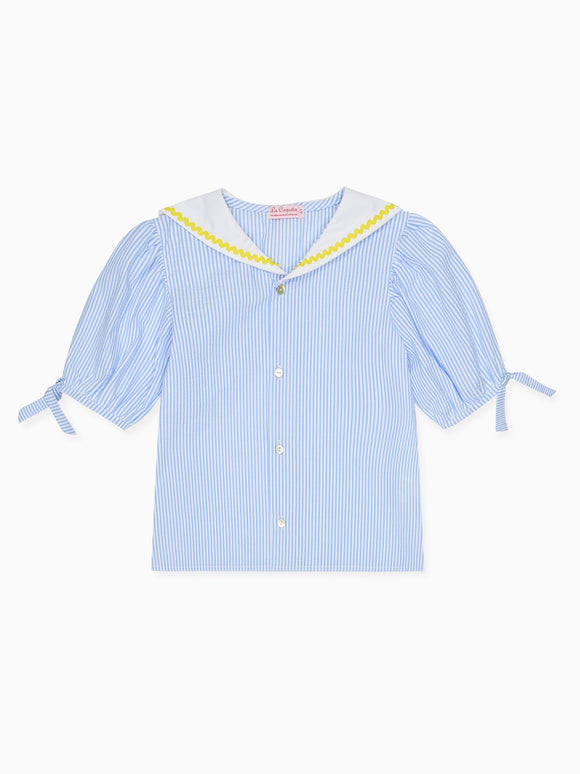 Blue Stripe Georgina Girl Shirt