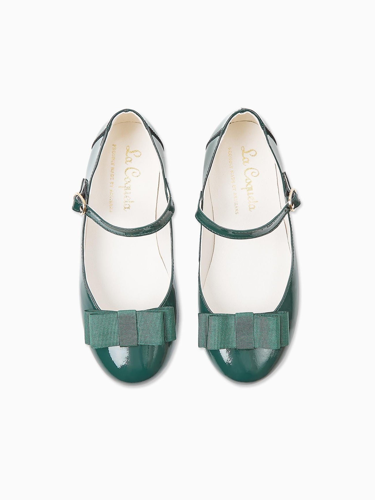 Patent Green Leather Girl Bow Mary Jane Shoes