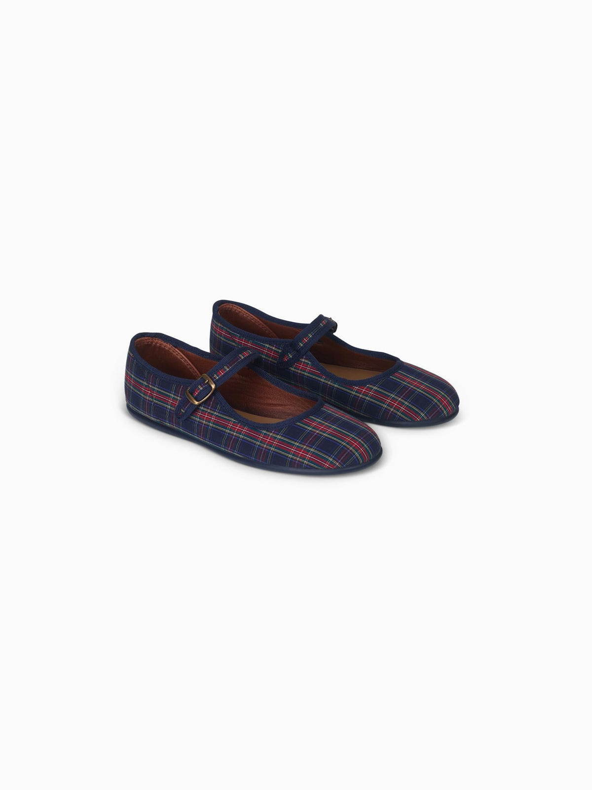 Navy Tartan Girl Mary Jane Shoes