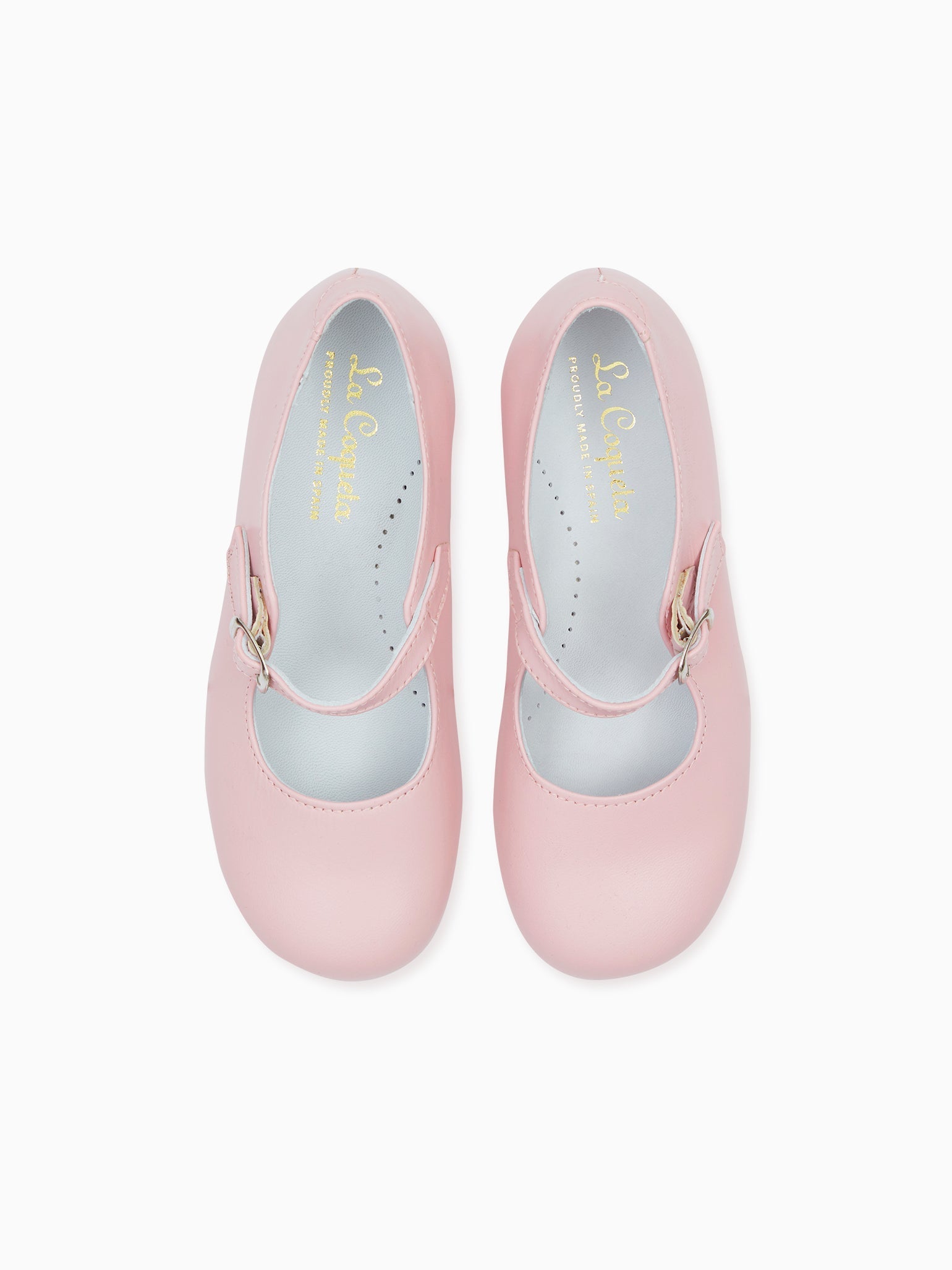 Light Pink Leather Girl Mary Jane Shoes