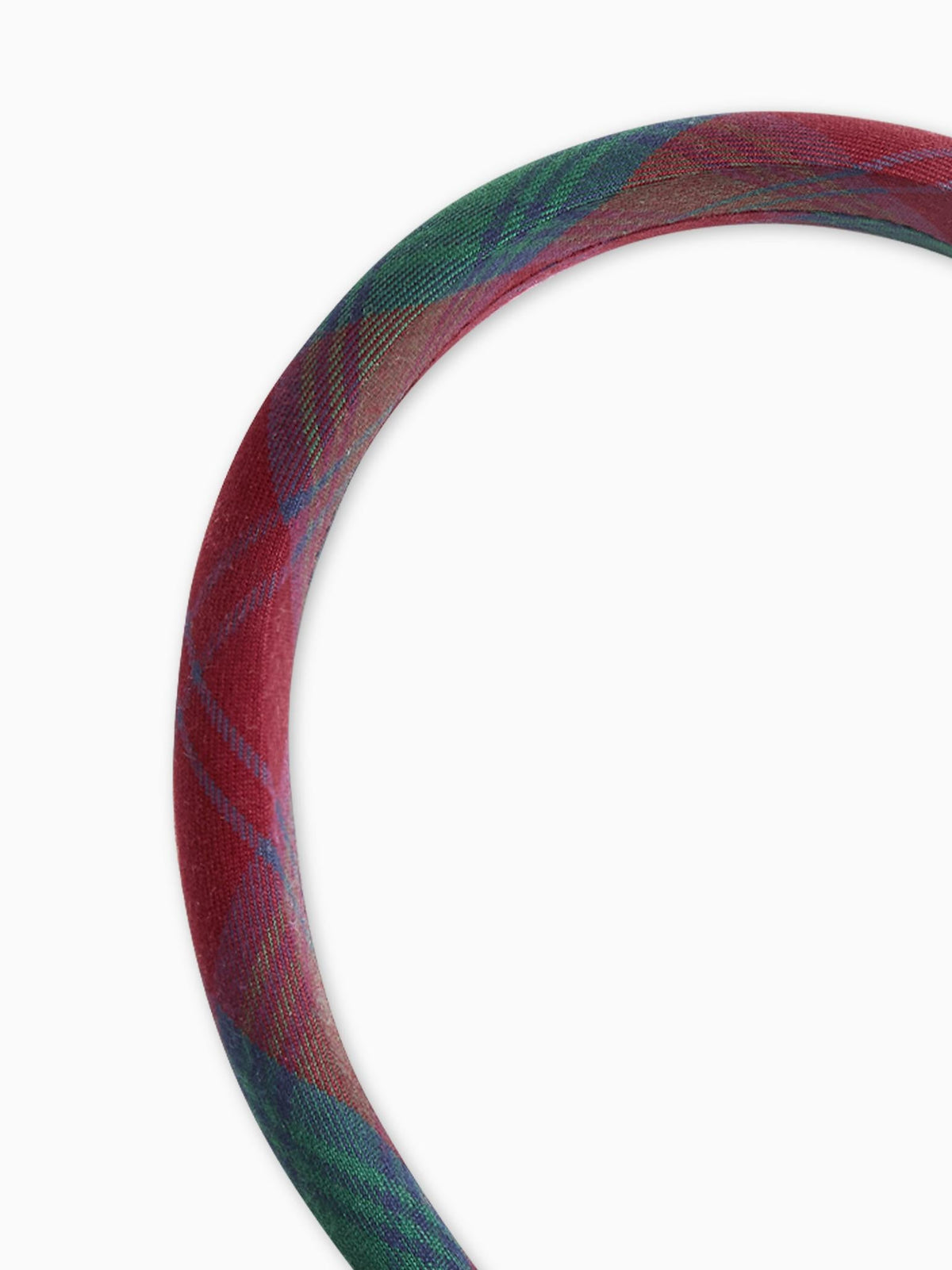 Red Tartan Girl Wide Headband