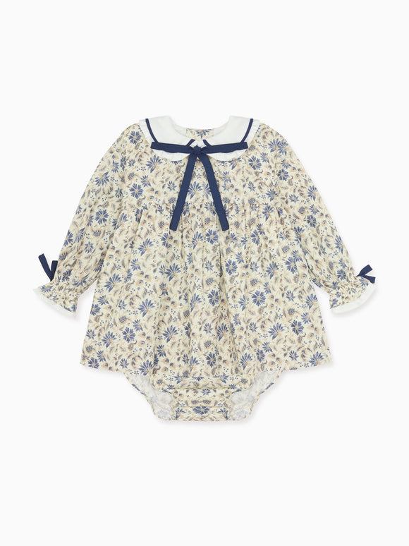 Blue Floral Granada Baby Girl Set