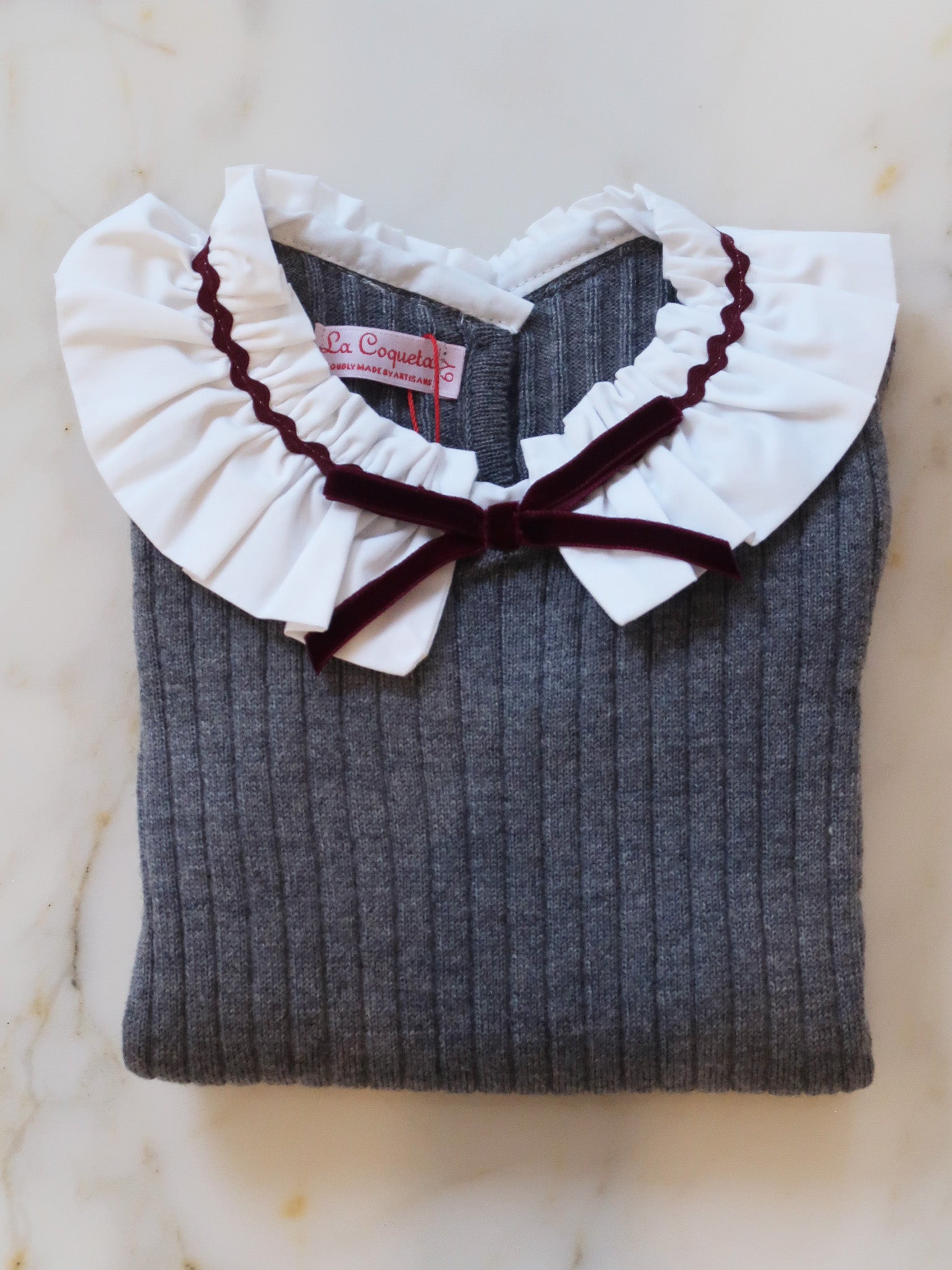 Grey Melange Tavi Merino Girl Jumper
