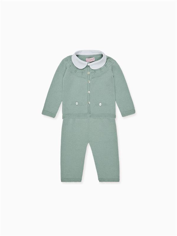 Sage Halo Merino Baby Knitted Set