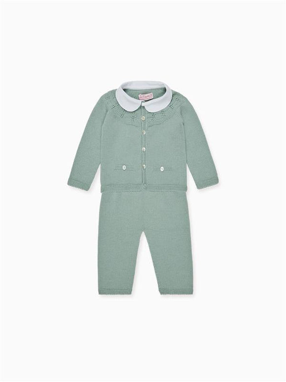 Sage Halo Merino Baby Knitted Set