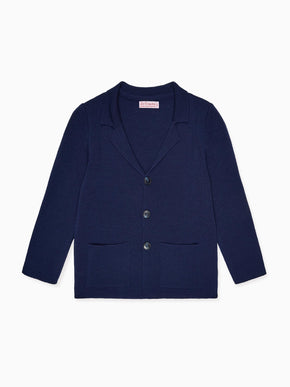 Navy Hector Merino Boy Cardigan