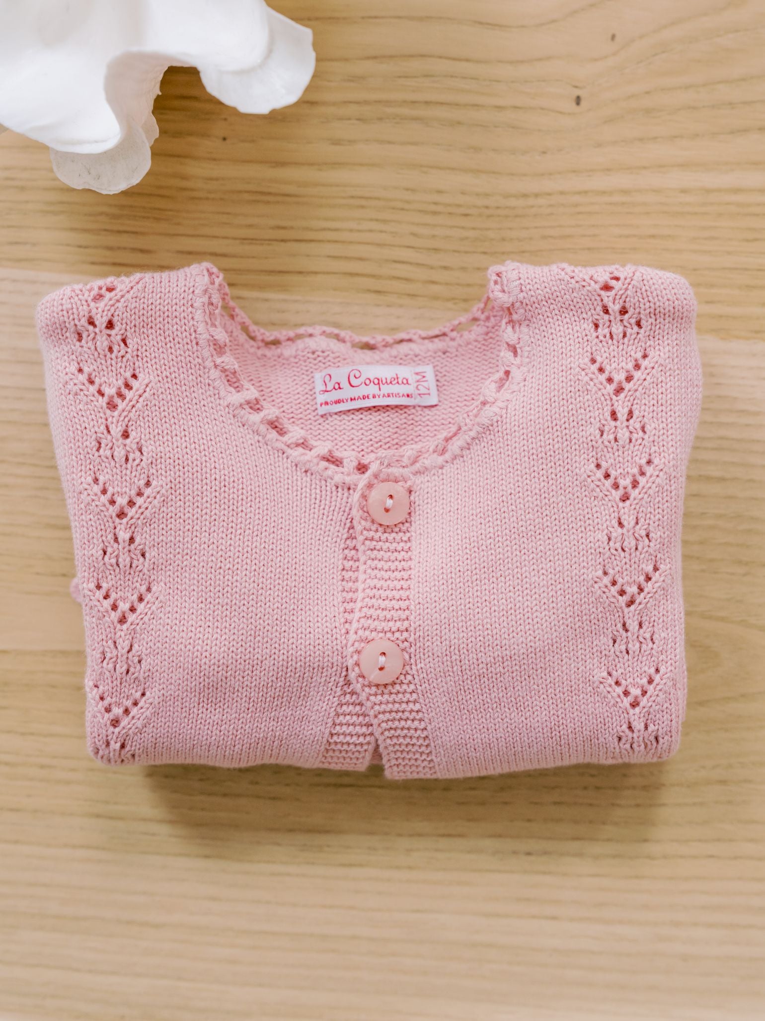 Dusty Pink Helado Cotton Girl Cardigan