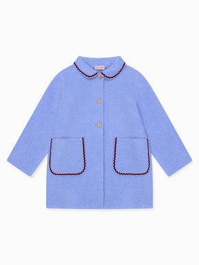 Dusty Blue Henrietta Girl Coat