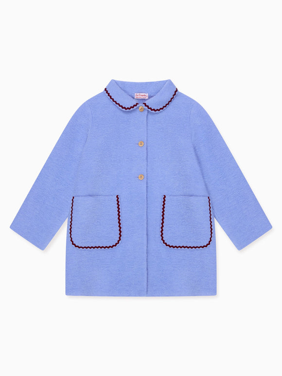 Dusty Blue Henrietta Girl Coat