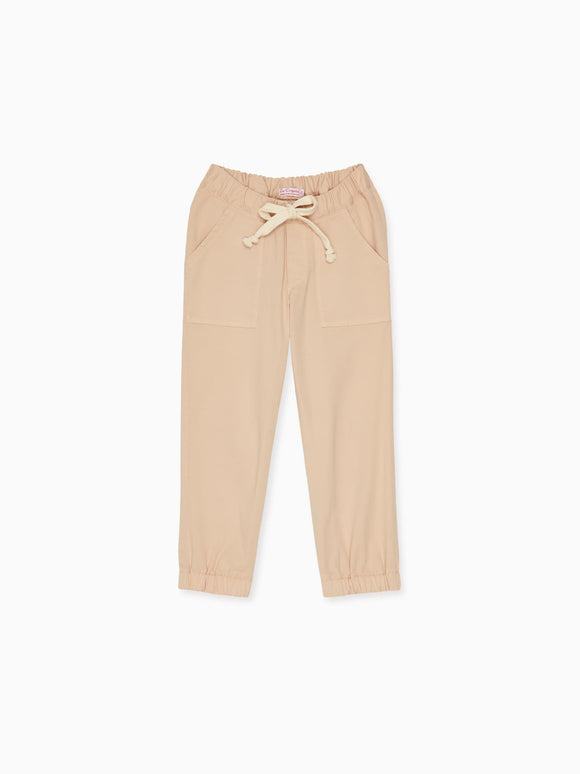 Beige Hugo Boy Cotton Pants