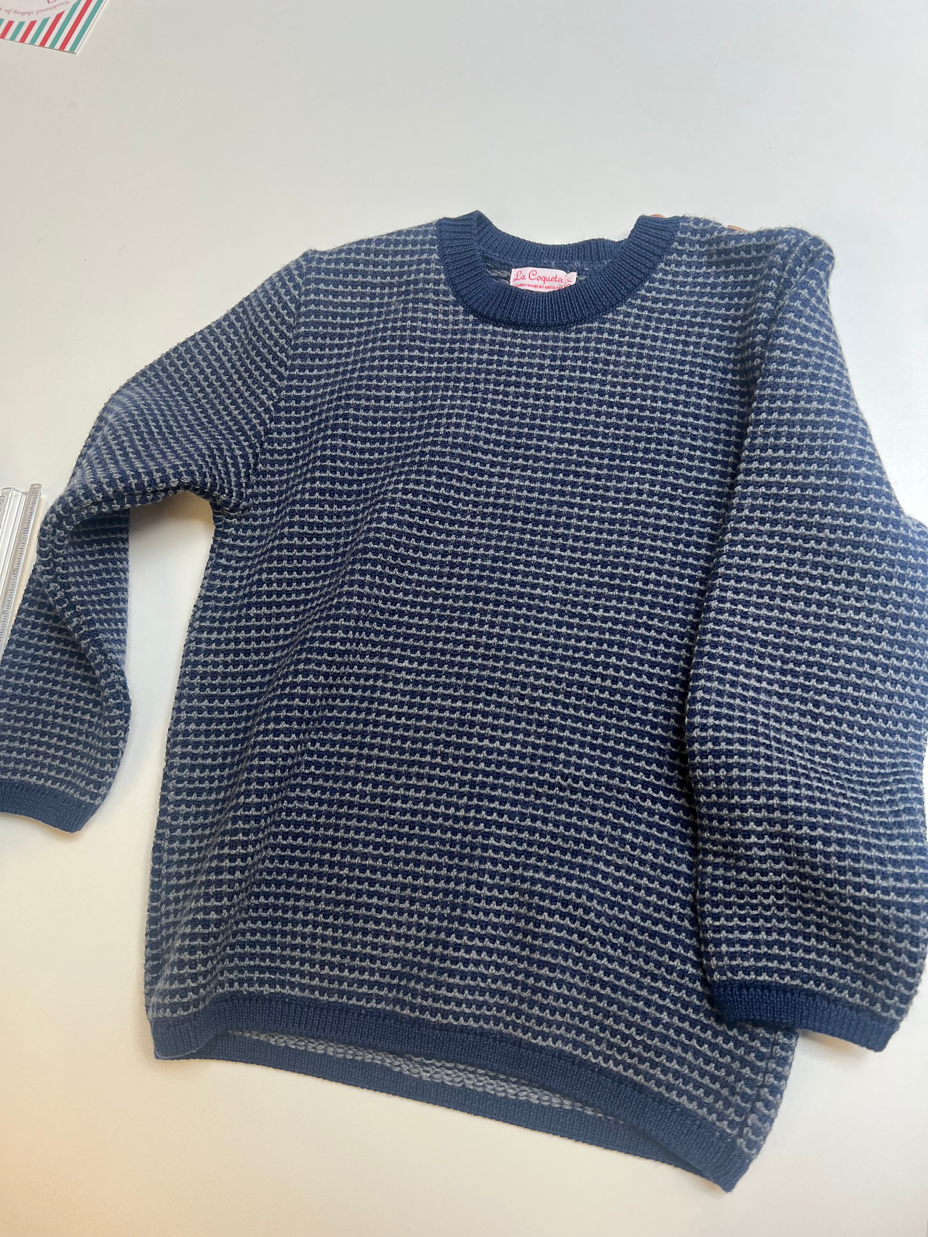 Blue Bromo Merino Jacquard Boy Jumper